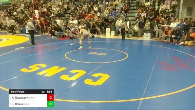 127 lbs Semifinal - Ky Szewczyk, Waynesburg vs Jake Braun, Greater Latrobe