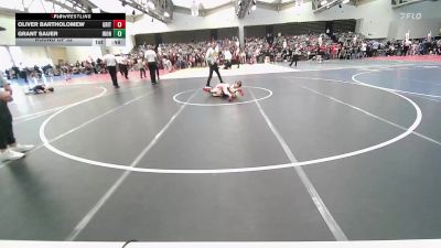 52-B lbs Round Of 32 - Oliver Bartholomew, Grit Mat Club vs Grant Sauer, Iron Faith Wrestling