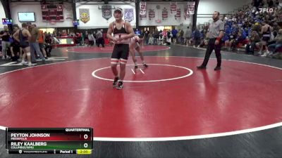 165 lbs Quarterfinal - Peyton Johnson, Mediapolis vs Riley Kaalberg, Columbus/WMU