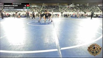 130 lbs Semifinal - Annabella Nelson, N8 vs Leeah Wright, D3 Wrestling Cluib