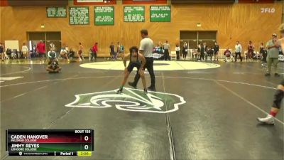 125 lbs Semifinal - Caden Hanover, Palomar College vs Jimmy Reyes, Lemoore College