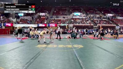 G - 135 lbs Champ. Round 2 - Sage Machado, Frenchtown Girls vs Etta Wicks, Fort Benton Girls