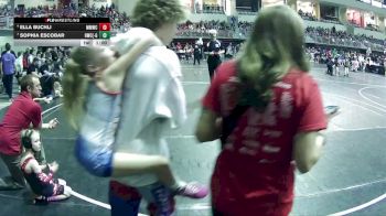 39-40 lbs Cons. Semi - Ella Buchli, Meridian Mustang Wrestling Club vs Sophia Escobar, Hawks Wrestling Club (Lincoln) - Girls