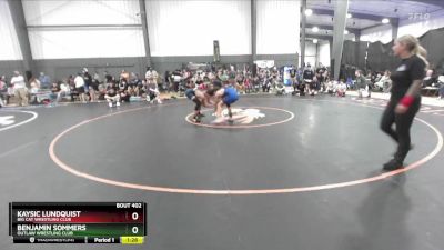 120 lbs Round 1 - Kaysic Lundquist, Big Cat Wrestling Club vs Benjamin Sommers, Outlaw Wrestling Club