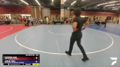 106 lbs Cons. Semi - Cooper Ham, WAR Training Center vs Leslie Hall, McChesney Grappling Academy