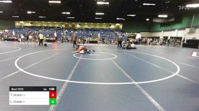 165 lbs Round Of 16 - Travis Grace, CA vs Liam Crook, WI