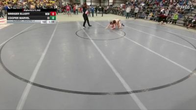 130 lbs Champ. Round 2 - Cooper Marvel, Eastside United vs Bridger Elliott, Windy City Wrestlers