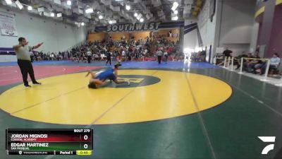 144 Boys Cons. Round 2 - Edgar Martinez, San Pasqual vs Jordan Mignosi, Coastal Academy