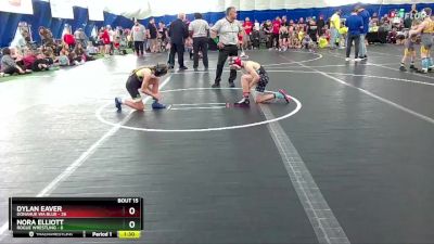 72 lbs Round 4 (8 Team) - Nora Elliott, Rogue Wrestling vs Dylan Eaver, Donahue WA Blue