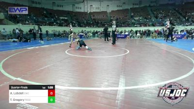 80 lbs Quarterfinal - Alex Lobdell, Cowboy Wrestling Club vs Tenner Gregory, Prodigy Elite Wrestling