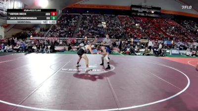 3A 132 lbs Semifinal - Eston Beck, Aberdeen vs Jack Schwendiman, Ririe