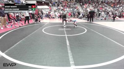 55 lbs Quarterfinal - Wyatt Worth, Collinsville Cardinal Youth Wrestling vs Waylon Cooper, Sperry Wrestling Club