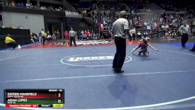 96 lbs Cons. Round 3 - Aidan Lopez, NWo WC vs Zayden Mansfield, Unity Youth WC