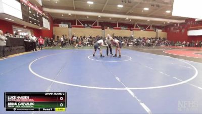 287 lbs Champ. Round 2 - Luke Hansen, Campolindo High School vs Brian Carvalho, Terra Linda High School