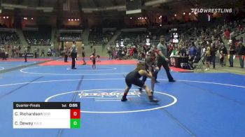 90 lbs Quarterfinal - Cason Richardson, Spiro Bulldog Wrestling vs Chance Dewey, Tulsa Blue T Panthers