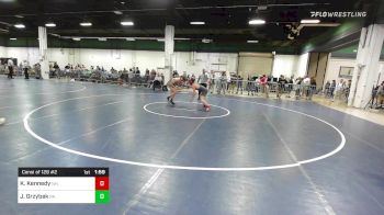 132 lbs Consi Of 128 #2 - Kiaben Kennedy, NH vs Jacob Grzybek, PA