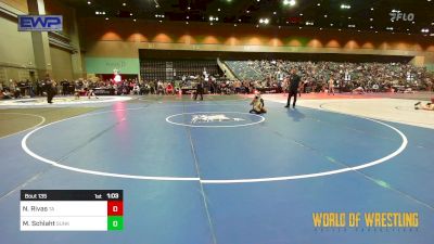 89 lbs Quarterfinal - Nery Rivas, Team Aggression vs Mason Schlaht, Sunkist Kids Monster Garage