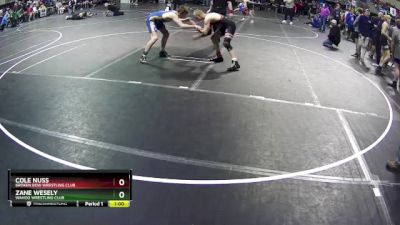 132 lbs Cons. Round 1 - Cole Nuss, Broken Bow Wrestling Club vs Zane Wesely, Wahoo Wrestling Club