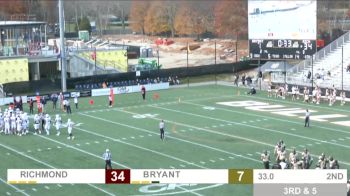 Replay: Richmond vs Bryant | Oct 26 @ 12 PM