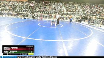 100 lbs Quarterfinal - Kailey Biggers, Cowboy Mat Club vs Briella Portrey, Big Cat WC