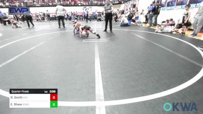 60 lbs Quarterfinal - Riggs Smith, Hinton Takedown Club vs Ezra Shaw, Deer Creek Wrestling Club