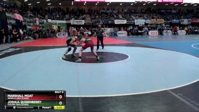 140 lbs Champ. Round 1 - Joshua Quisenberry, Colony High School vs MARSHALL MOAT, Wasilla High School