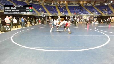 212 lbs 3rd Place - Mason Miller, Marion Center vs Richard Hoffman, Boyertown