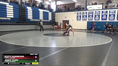 165 lbs Cons. Round 2 - Jeremy Olson, Illinois Wesleyan vs Scotty Scheidecker, Cornell College