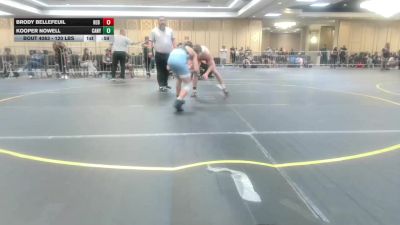 120 lbs Semifinal - Brody Bellefeuil, Red Dot WC vs Kooper Nowell, Canyon View HS