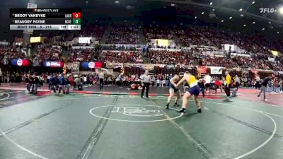 A - 215 lbs Quarterfinal - Beaudry Payne, Beaverhead Co. (Dillon) / Twin Bridges / Sheridan vs Brody Vandyke, Laurel