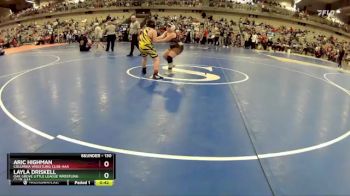 130 lbs Round 2 - Aric Highman, Columbia Wrestling Club-AAA vs Layla Driskell, Oak Grove Little League Wrestling Club-AAA