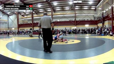 130 lbs Quarterfinal - Carolline Hilton, Cleveland vs Marisa McCartin, Brunswick High School