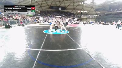 Boys 1B/2B 190 Champ. Round 1 - Jayton Caddy, Tonasket vs Steven Johnston, Rainier