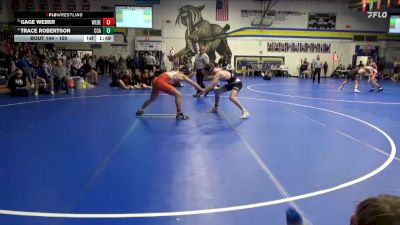 150 lbs Cons. Round 3 - Trace Robertson, Clear Creek-Amana vs Gage Weber, West Delaware, Manchester