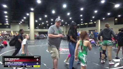 70 lbs Round 3 (6 Team) - Isabella Sanchez, TN AAU-Williamson County WC vs Evie Wheatley, Team Misfits