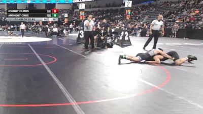 132 lbs Consi Of 32 #2 - Johnny Olmos, San Luis Obispo (CS) vs Anthony Cruz, Folsom (SJ)