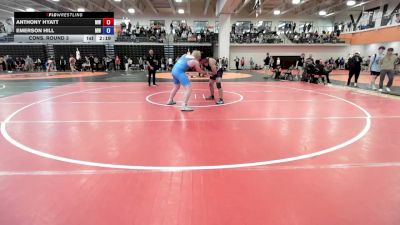 215 lbs Cons. Round 3 - Anthony Hyatt, MO West vs Emerson Hill, MO West