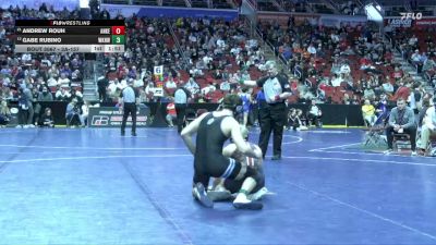 3A-157 lbs Champ. Round 1 - Andrew Rouh, Ankeny vs Gabe Rubino, Waukee Northwest