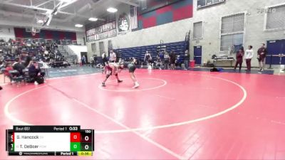 150 lbs Cons. Round 3 - Thomas DeBoer, Poway vs Grant Hancock, Scripps Ranch