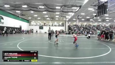 55-60 lbs Quarterfinal - Jett Mikijanis, Greater Heights Wrestling vs Mason Thome, IAWC