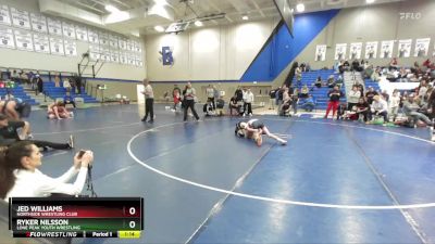 84 lbs 3rd Place Match - Ryker Nilsson, Lone Peak Youth Wrestling vs Jed Williams, Northside Wrestling Club