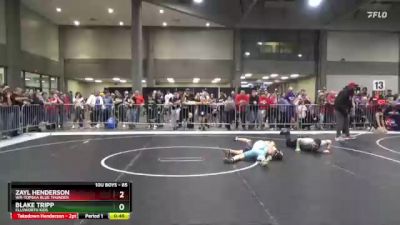 85 lbs Quarterfinal - Blake Tripp, Ellsworth Kids vs Zayl Henderson, WR-Topeka Blue Thunder