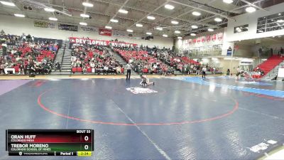 133 lbs Quarterfinal - Oran Huff, Colorado Mesa vs Trebor Moreno, Colorado School Of Mines