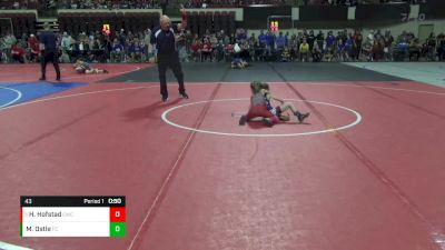 43 lbs Cons. Semi - Harper Hofstad, Conrad Wrestling Club vs Madison Ostle, Fight Club