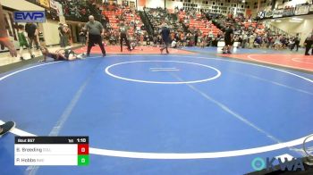 73 lbs Semifinal - Beau Breeding, Collinsville Cardinal Youth Wrestling vs Parker Hobbs, Salina Wrestling Club