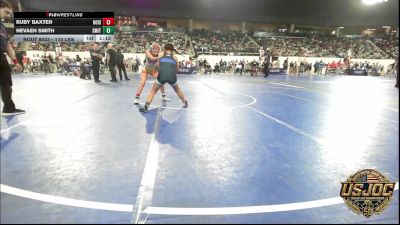 110 lbs Quarterfinal - Ruby Baxter, Hoisington Jr Cardinals vs Nevaeh Smith, Smith Wrestling Academy