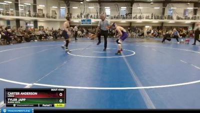 Silver 125 lbs Cons. Round 3 - Carter Anderson, Loras vs Tyler Japp, Buena Vista