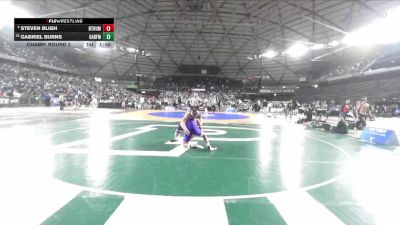 Boys 3A 175 lbs Champ. Round 2 - Steven Bligh, North Thurston vs Gabriel Burns, Garfield