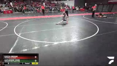 85 lbs Semifinal - Lucca Grosse, Kickapoo-La Farge vs Katherine Cook, Freedom Girls Wrestling