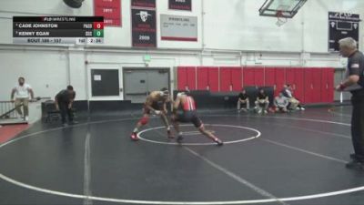 157 lbs Quarterfinal - Kenny Egan, Sacramento City College vs Cade Johnston, Palomar College